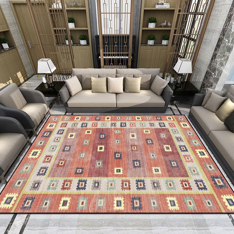 European Living Room Rugs Light Luxury Washable Bedroom Large Size Carpet Home Decoration Gorgeous Soft Fluff Non-slip Floor Mat