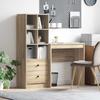 Desk with Drawers and Shelf 2 pcs Sonoma Oak