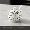 Ceramic Spice Jar Set Home Kitchen Salt Pepper Oil Chili Container Combo