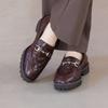 HIMIKO Track Sole Quilted Bit Loafers D with a Genuine Sheepskin Leather and Lightweight (651324, Brown, 255) Soft, Cushioned, Sole.