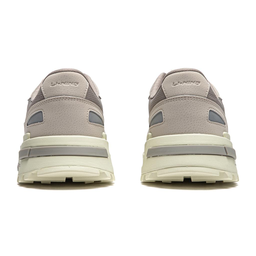 New LiNing ChengFeng Anti Slip And Wear Resistant Cushioning Height Increasing Low Top Casual Shoes Men's Rock Ridge Gray AGCU117-3