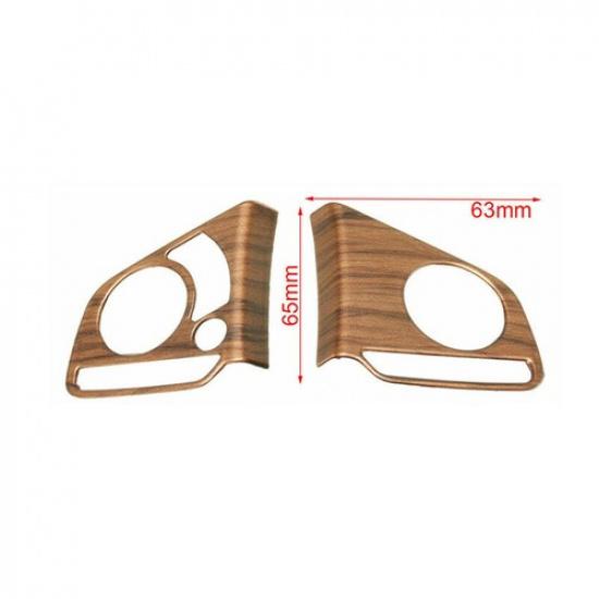 For Honda CR-V CRV 2017-2022 Peach Wood Grain 2X Steering Wheel Decor Cover Trim