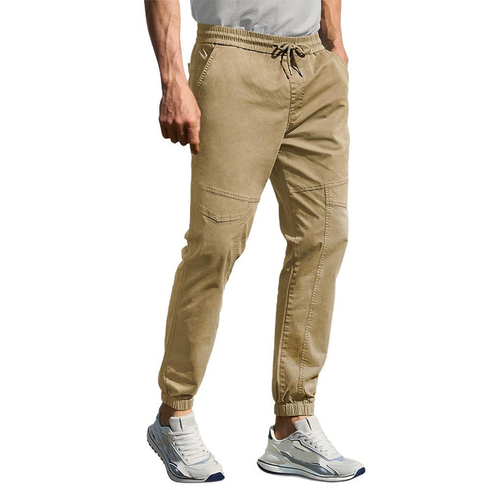 

Мужские спортивные повседневные брюки для бега, легкие походные рабочие брюки, уличные брюки XL хаки