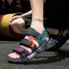 X Brand 2024 Fashion Colorful Weaving Mens Sandals Outdoor Beach Sandals Comfortable Men Sandals Casual Retro Summer Shoes Flats
