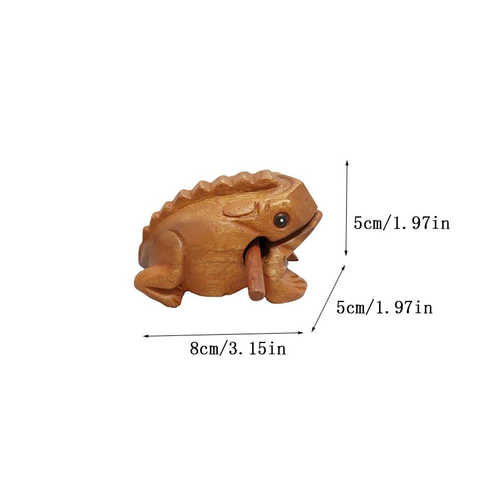 Lucky Frog Guiro Rasp Wooden Frog Rasp Musical Instrument Portable Lucky Frog Crafts Gifts