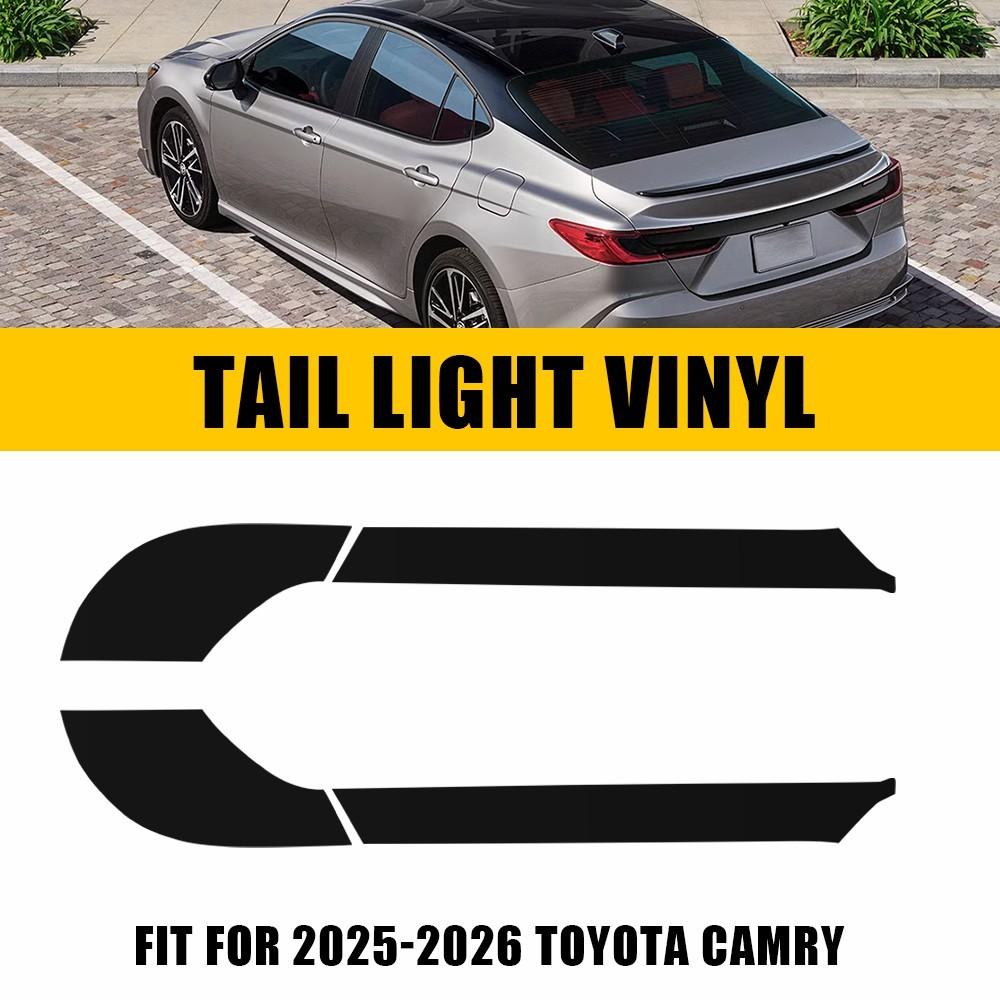 Rear Tail Light Black Cover Sticker Decal Accessories For 2025-2026 Toyota Camry
