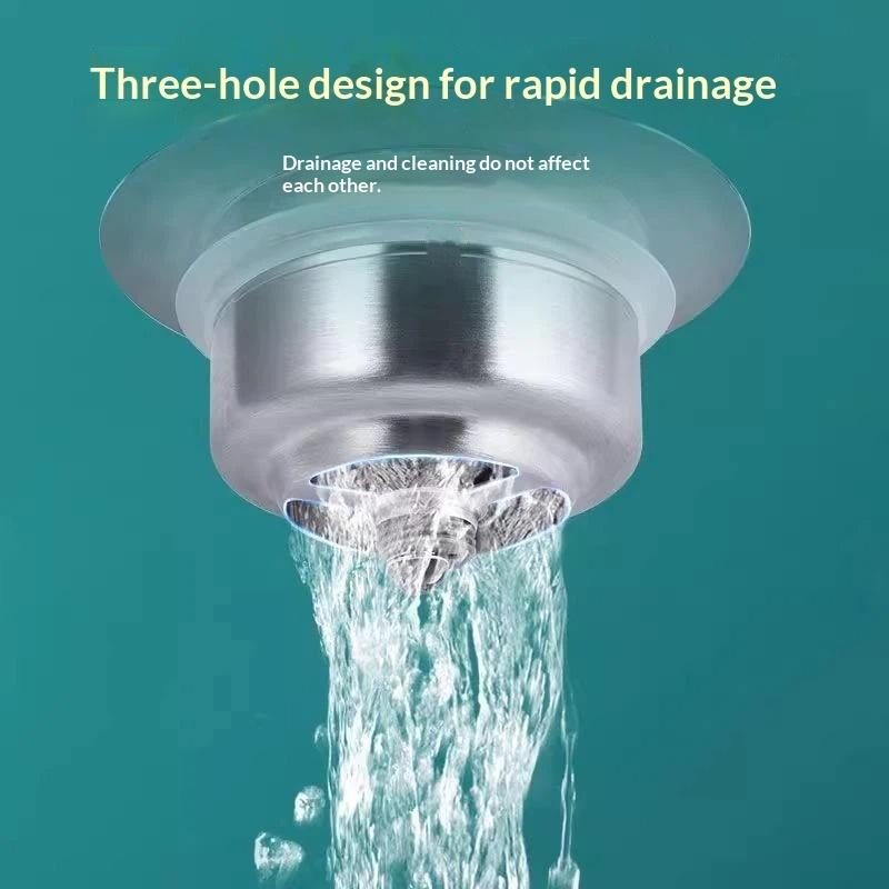 Kitchen Sink Drain Strainer Anti Clog Filter Universal Fit Food Waste Catcher for Kitchen Bar Sink Durable Reusable