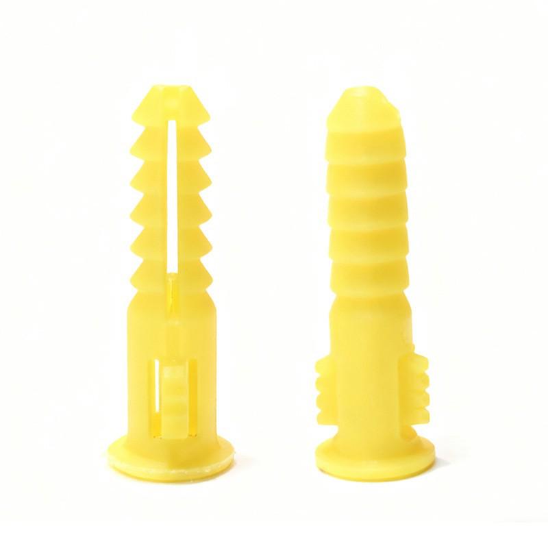 6×29MM Yellow Croaker Wall Plug: Plastic Expansion Tube & Rubber Particle Anchor