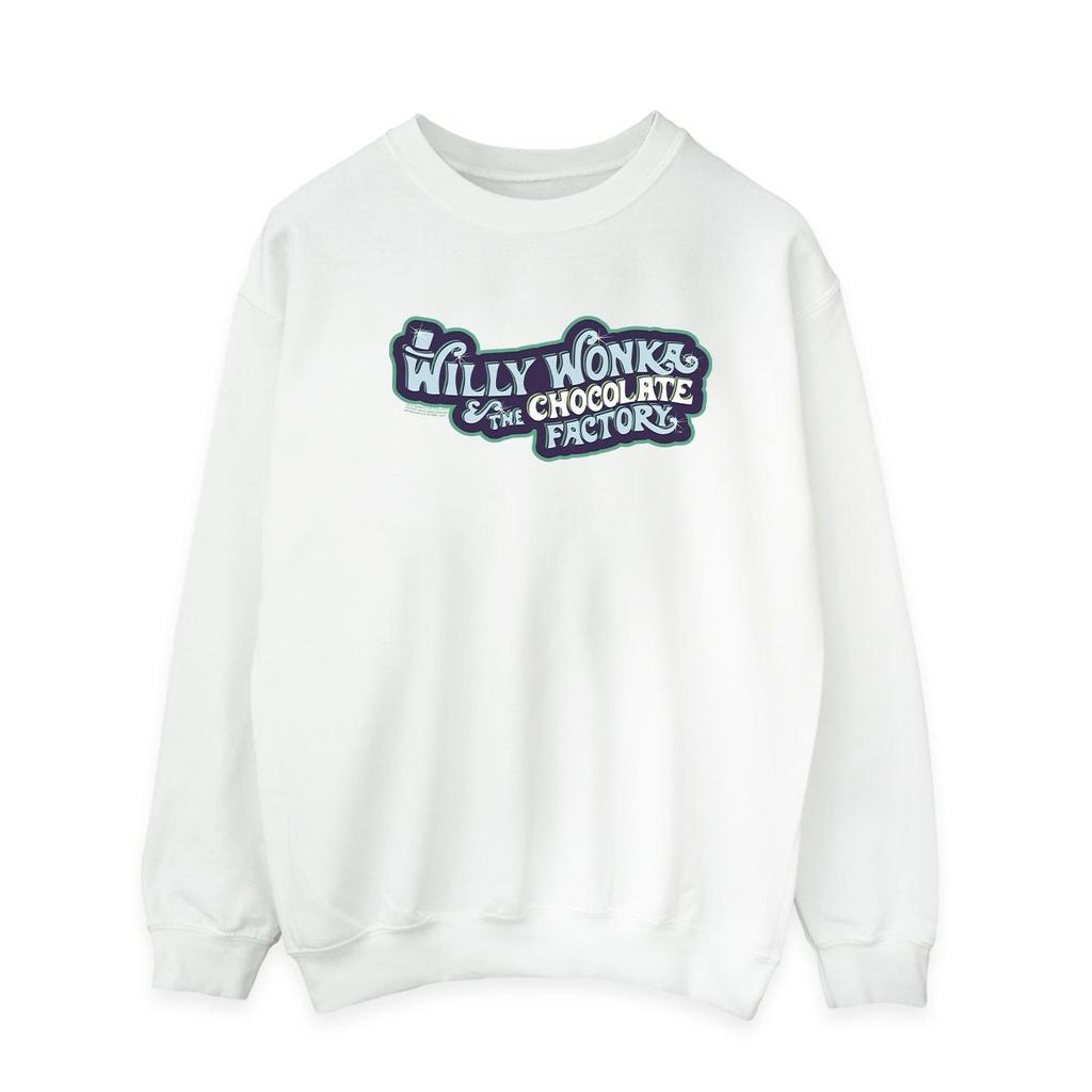 Willy Wonka Mens Chocolate Factory Logo Sweatshirt