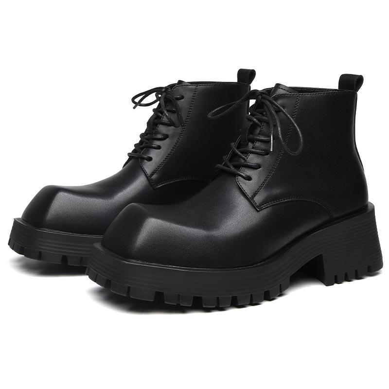 High-top Martin boots men's autumn 2025 new British style thick-soled tooling boots men's locomotive square head leather boots 2906-R