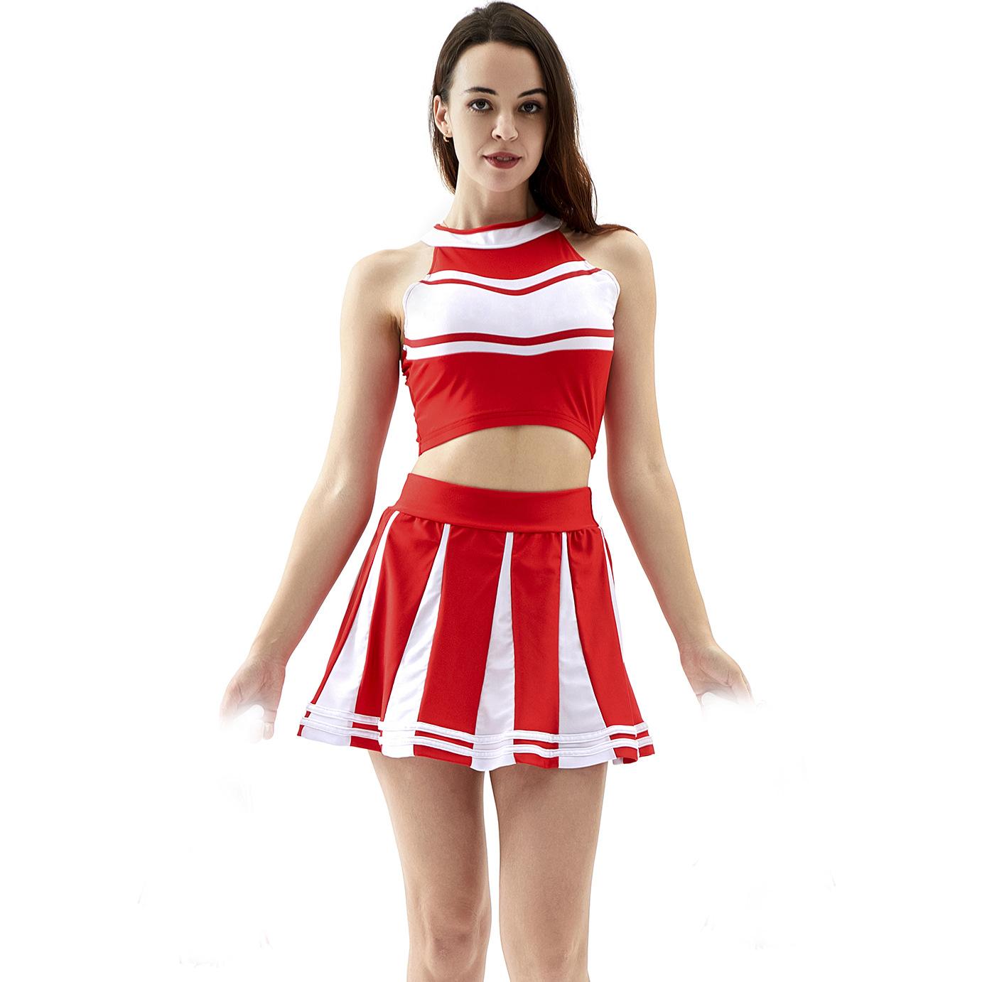 

Sexy baby cheerleading costume pleated skirt, cheerleading costume, performance uniform, performance uniform, jersey S красный