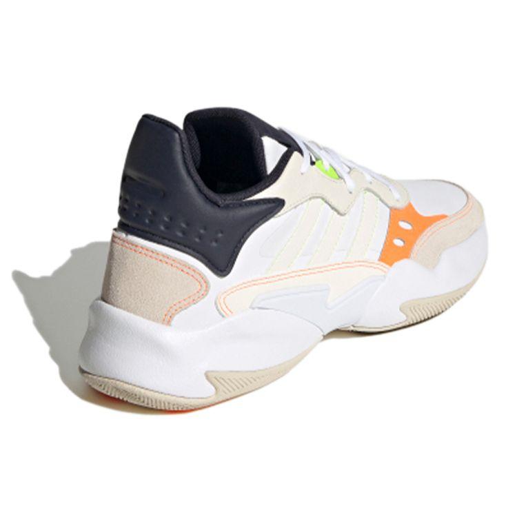 Adidas Neo Streetsport 2.0 Round Toe Breathable Low Top Basketball Shoes Men Sneakers Off-White Orange FX9612