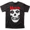T-shirt Misfits Logo Rosso Uomo Licenza Rock N Roll Musica Teschio Maglietta Nuova Nera