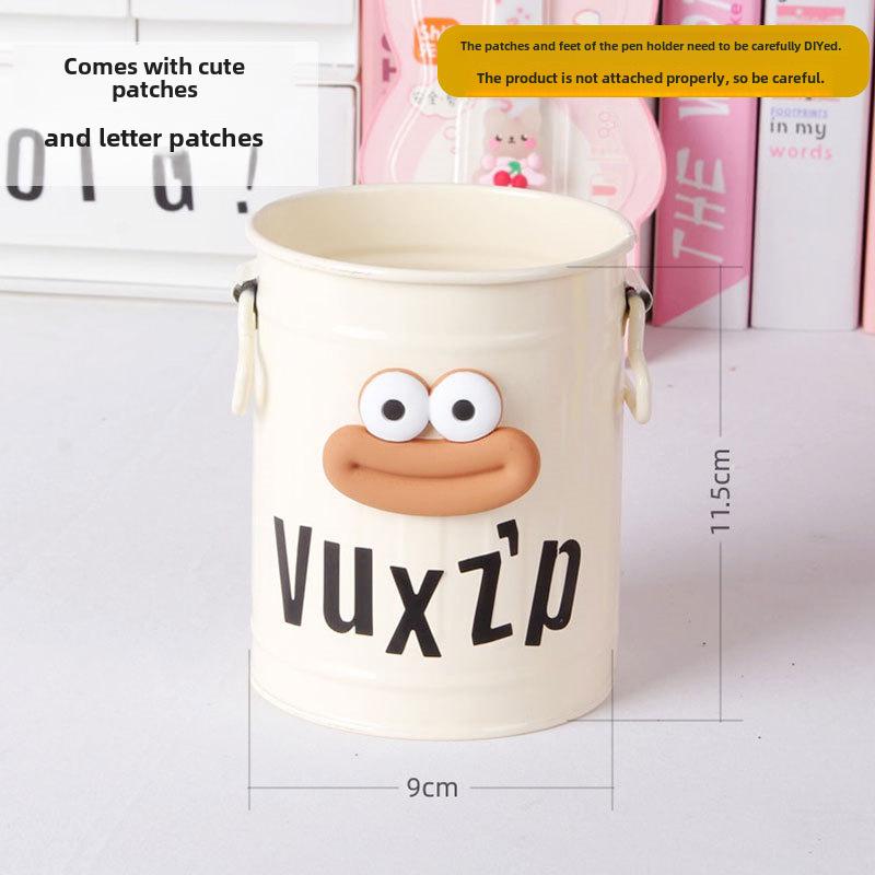 Large Capacity Creative Iron Pen Holder for Office or Dorm Desktop
