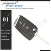 Jingyuqin 433MHz 5C/MQB49 Remote Car Key for VW T-Cross POLO 2019+ SKODA GOLF SEAT 2G6959752 /2G6959752D Keyless Fob Aftermarket
