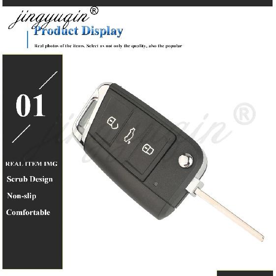 Jingyuqin 433MHz 5C/MQB49 Remote Car Key for VW T-Cross POLO 2019+ SKODA GOLF SEAT 2G6959752 /2G6959752D Keyless Fob Aftermarket