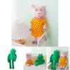 Handmade Plush Frog And Pig Toy Set Bosi And Pipu