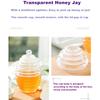 Honey Jar Large-Capacity Transparent Glass Honey Jar With Stirring Rod And Cover Honeycomb Shape Honey Containers Suitable