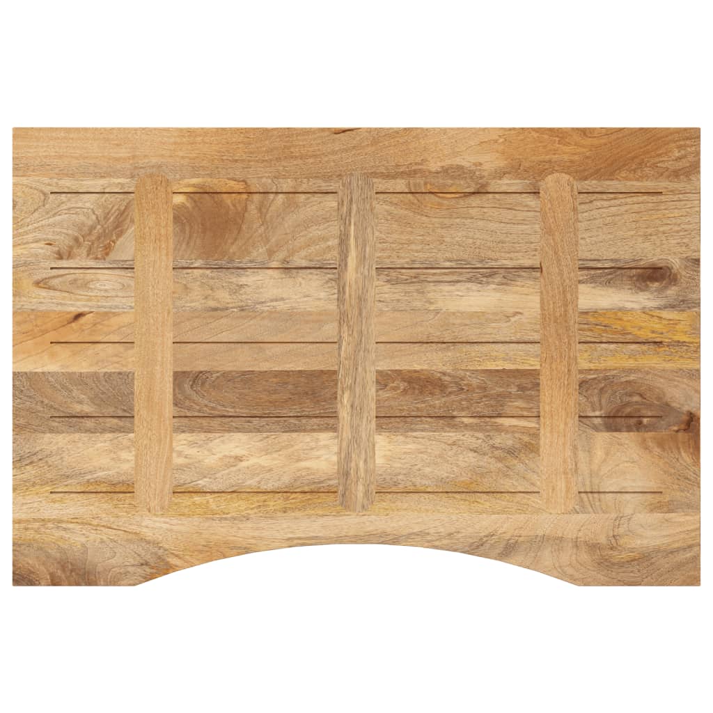 Vidaxl Blat Biurka, Z Wycięciem, 90X50X2,5 Cm, Surowe Drewno Mango
