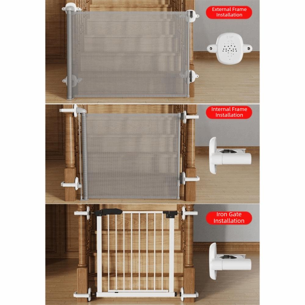 Kit de Montagem de Corrimão de Escada de 2 Peças em ABS Base de Montagem de Corrimão de Porta Compatível com Pilares Redondos/Quadrados de 2-3,5 polegadas