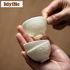 2pc/lot Antique Relief Pine Bamboo Plum Teacup Luxury Tea Bowl Single Cups Tea-tasting Personal Cup Chazhan Master Cup Tableware