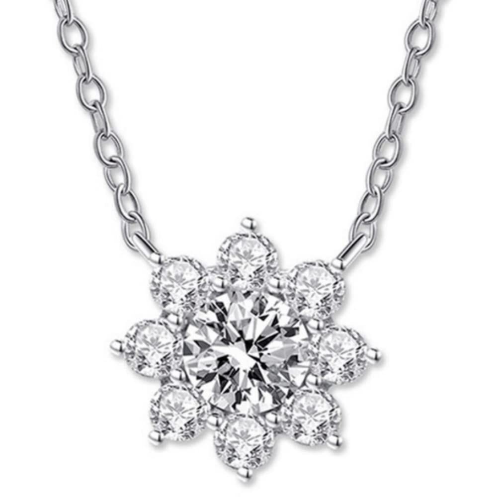 

Sun Flower Platinum 925 Metal Allergy Birthday Gift [JDE] Women s Necklace, Pendant, Processed, Silver, Friendly,