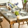 4pcs Linen Placemats Set, Bird and Flower Design, 12x18 Inches – Perfect for Dining Room, Kitchen Decor, Holiday Parties, and Home Table Settings