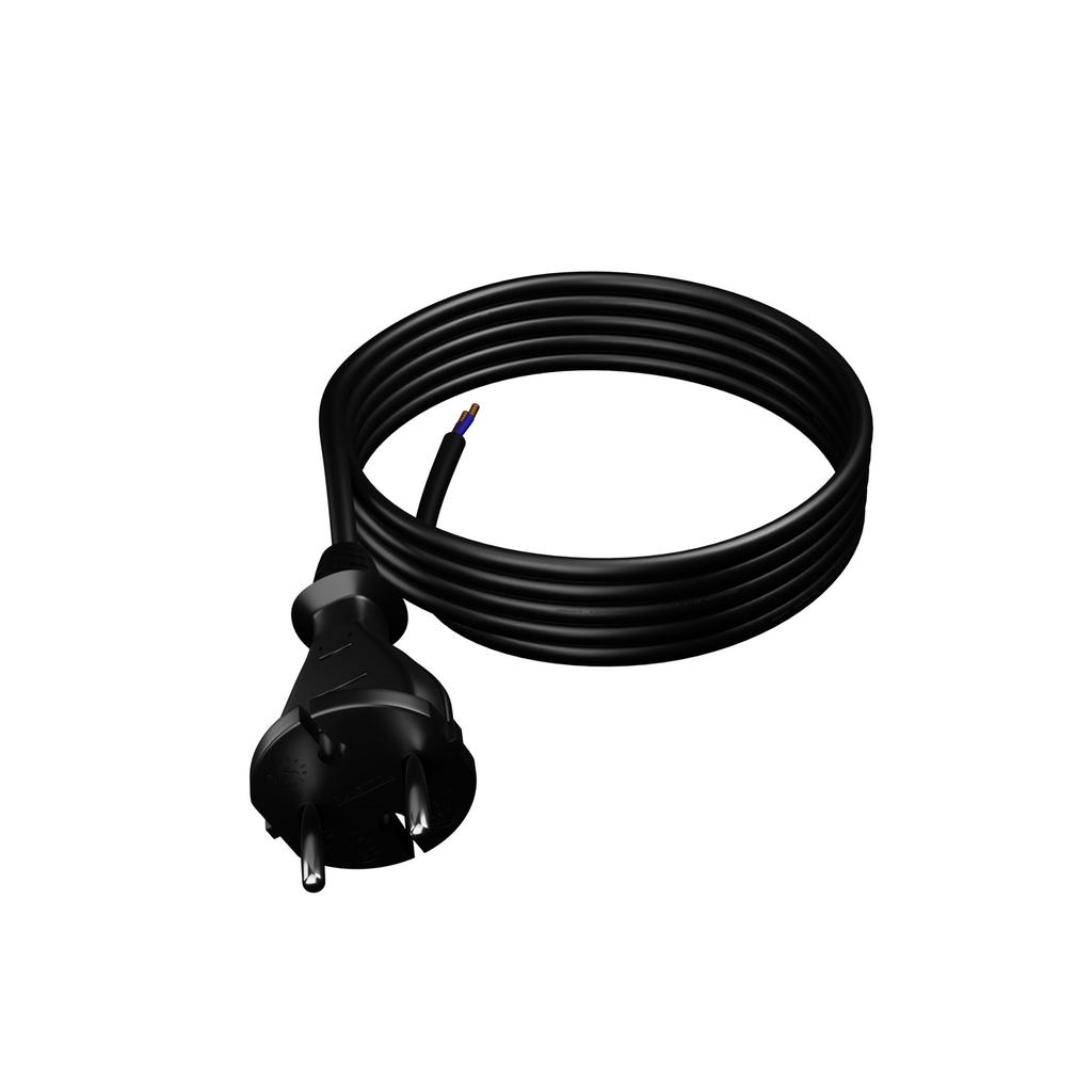 Kabel Zasilający Gumowy Z Wtyczką Prostą 4,5M 2X1,5Mm2 Typ E 16A