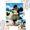Diamond Painting Handmade Diy Mosaic Mickey Mouse Surfing Beach Cartoon Character Rhinestone Kit Home Decoration Gift