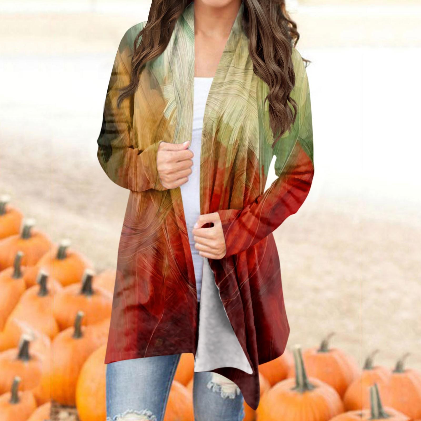 

Женская модная повседневная куртка-кардиган средней длины с цветочным принтом, пальто L красный