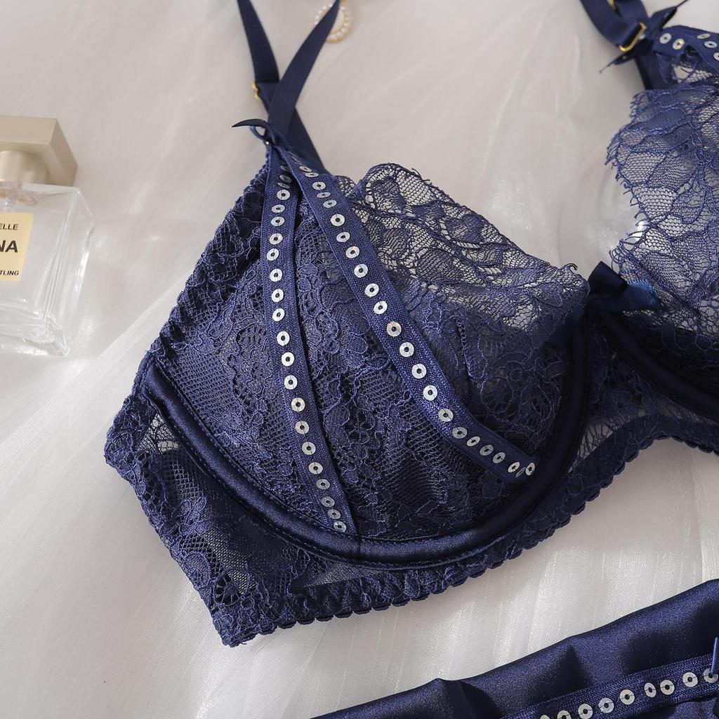 Women's Sexy Lingerie Set Hollow Out See-Through Allure Lingerie Set Push-Up Shaping Bra & Panty Set