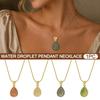 Light Luxury Clavicle Chain Water Droplet Pendant Necklace Clavicle Necklace  Women Jewelry