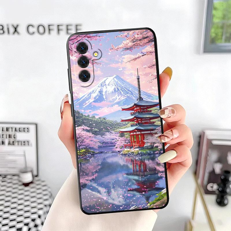 

Японский Розовый Вишневый Гора Фудзи Мягкий Чехол для Телефона для Samsung A17 A37 A57 A16 A26 A36 A56 A15 A25 A35 A55 A14 A24 A34 A54 A13 A23 Samsung A56