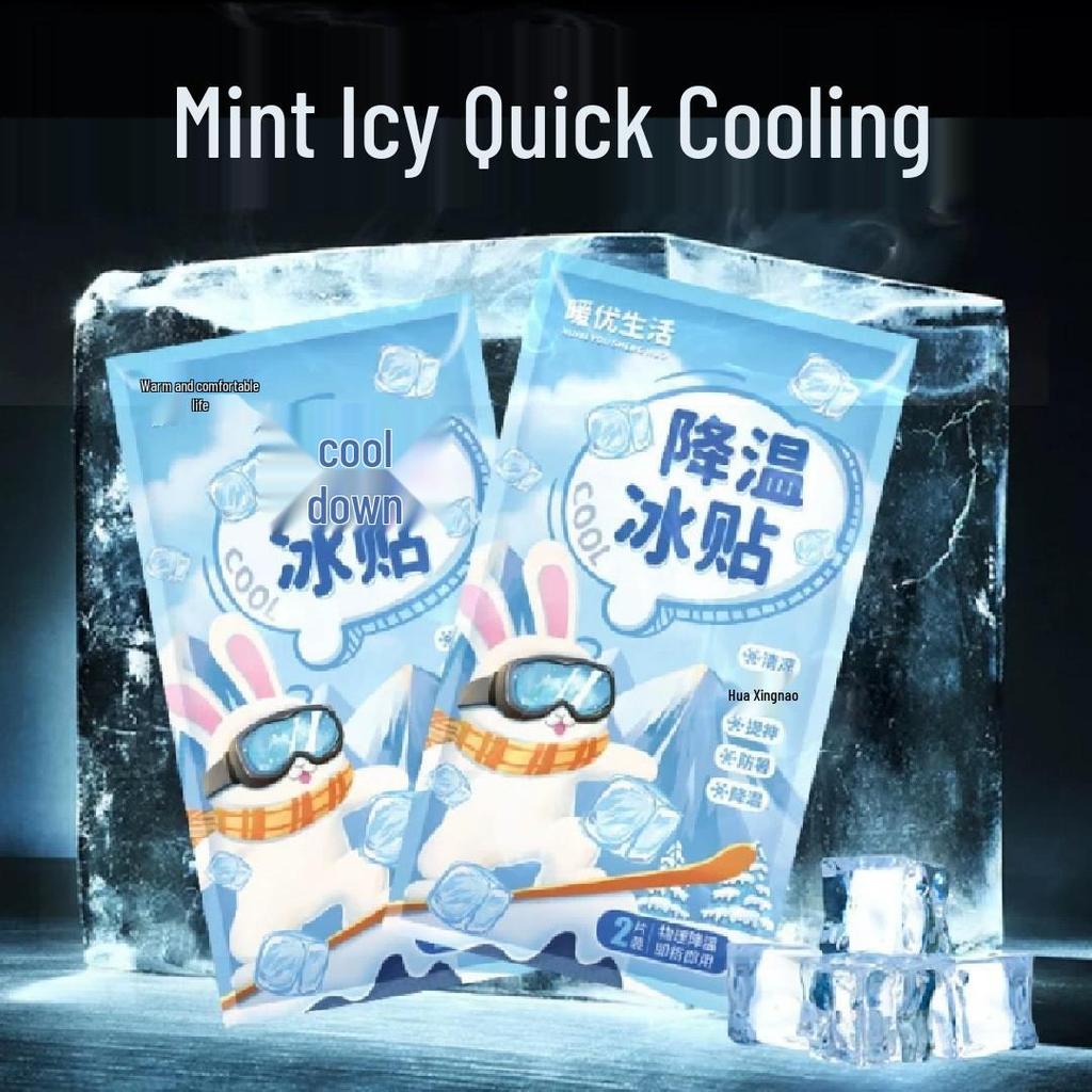 Summer Cooling Patch: Refreshing Relief for Heat & Fever, Mobile Phone Heat Dissipation, Heatstroke Prevention Ice Pack.