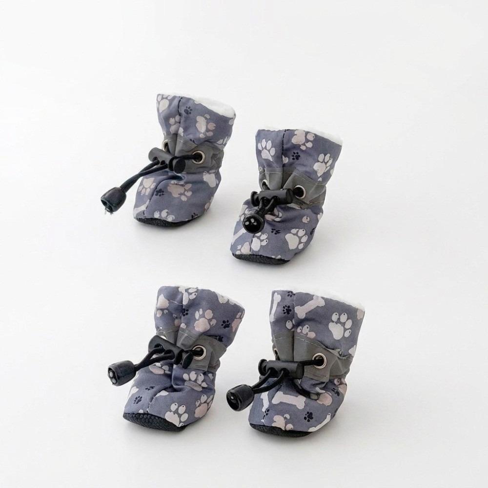 Plush Warm Dogs Snow Boots Adjustable Dog Rain Boots Dog Footwear Pet Foot Cover Daily Wear