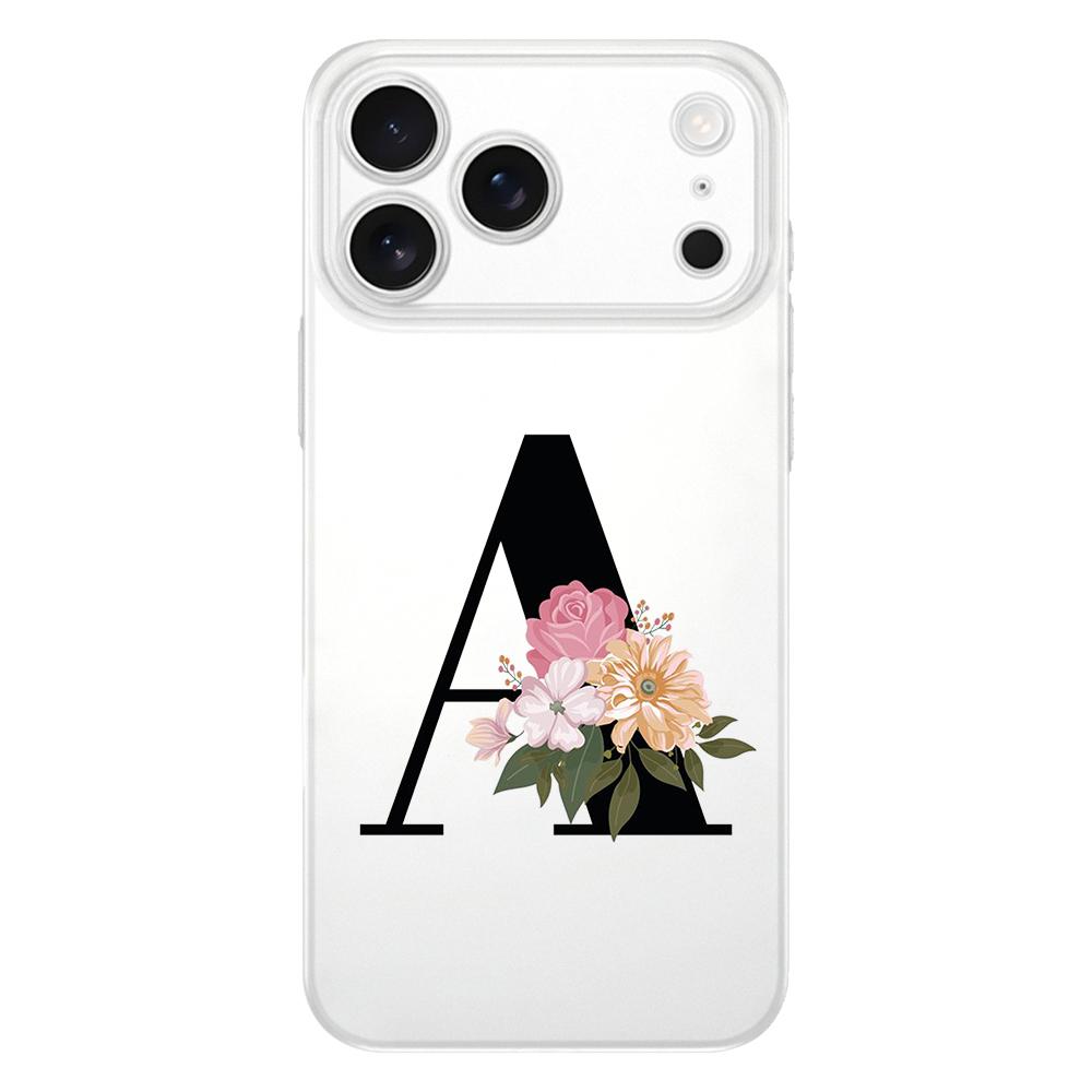Blumen Buchstaben S Weiche Klare TPU Handyhülle Für iPhone 17 Air 16E 16 11 15 14 Pro MAX 12 13 7 8 Plus SE Osterhülle Schutz