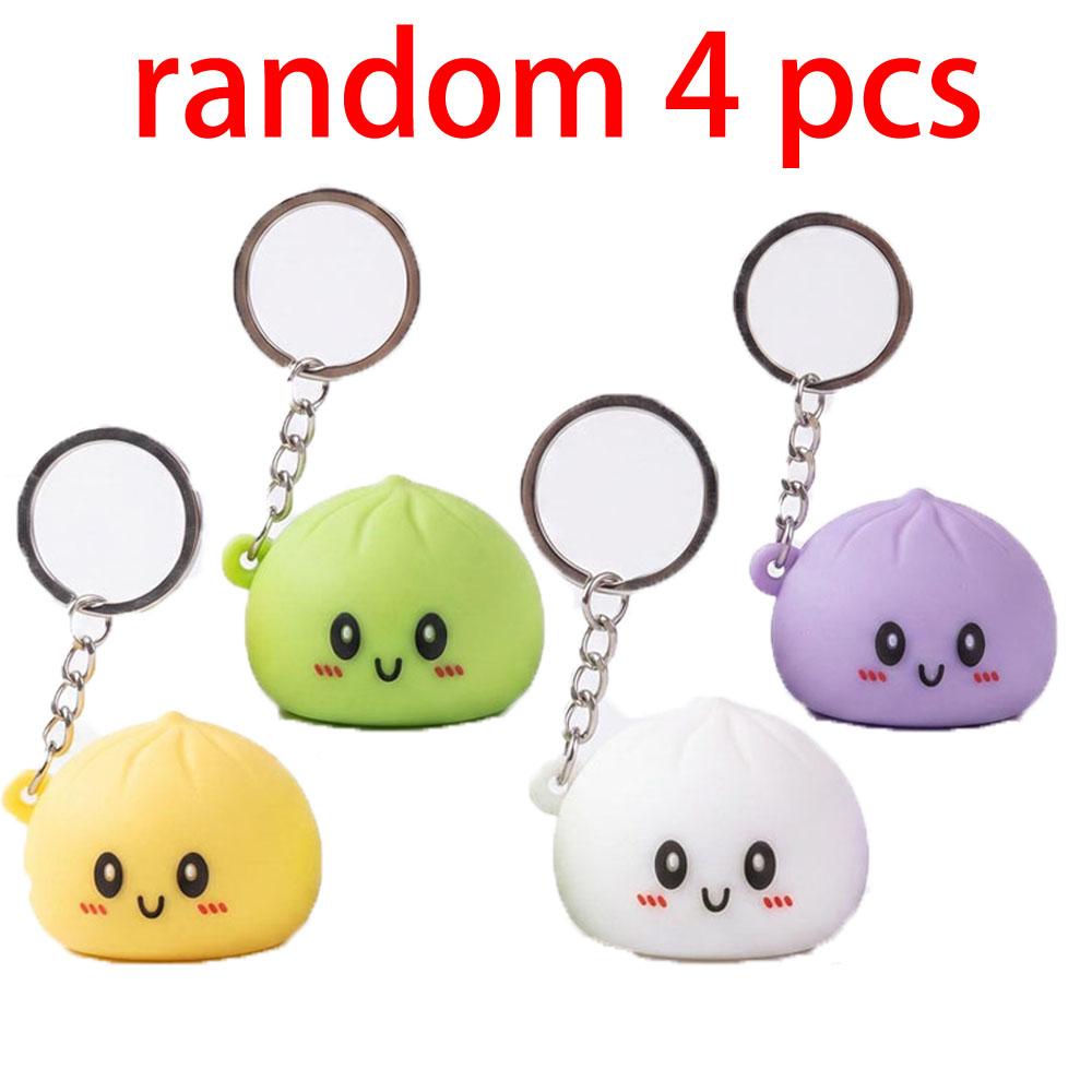 New Pinch Dumpling Squishy Toy, Silicone Lights Up Buns, Glowing Baozi Keychains, Emotion Fidgets Toy Creative Christmas Gift