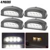 12-24V Truck LED License Plate Light Car Number Plate Lamp 4 LED Rear License Number Plate Light For Truck SUV Trailer Lorry