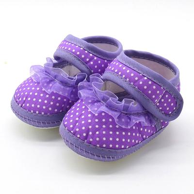 Noworodek Baby Dot Lace Girls Miękka podeszwa Prewalker Warm Casual Flats Shoes