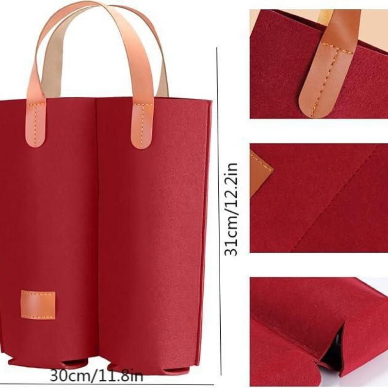 1 Pezzo Borsa per Vino in Feltro Singola Bottiglia Borsa Termica Portabottiglie Borsa Portabottiglie Vino Imbottita Raffreddatore per Vino Regalo per Amanti del Vino o Matrimonio