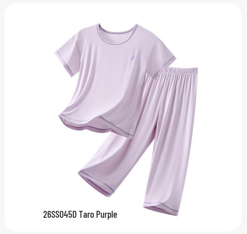 Children's All-Cotton Short Sleeve Pajama Set for Girls and Boys - Summer Lightweight A-Class, Air Conditioning Wear for Big Kids