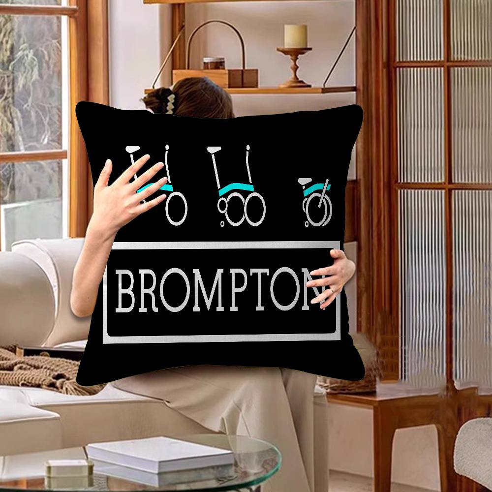B-Brompton Bicycle Pattern Cushion Cover Inches Farmhouse Decor Home Throw Pillow Covers for Couch Decorations