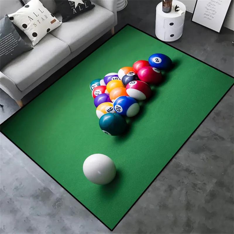 3D Bunter Snooker Billard Teppich Ball Sportbereich Teppich Für Wohn- Esszimmer Schlafzimmer Dekor Fußmatte Badezimmer Rutschfeste Teppiche