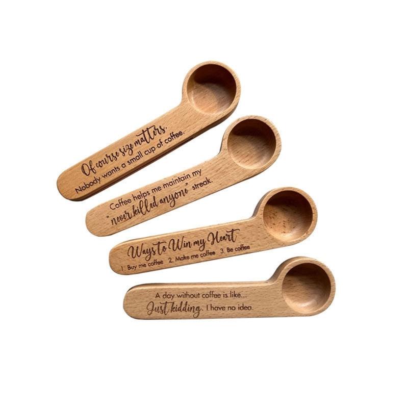 Tragbarer Rührlöffel und Beutelclip Kaffeelöffel mit Clip Büroaccessoire Kaffeeutensil Geeignet für Homeoffice und Reisen