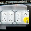 2Pieces Metal Electrical Outlet Covers 4x4Inch Zinc Alloy GFCI Box Plates for Indoor Wiring Safety and Aesthetic Designs
