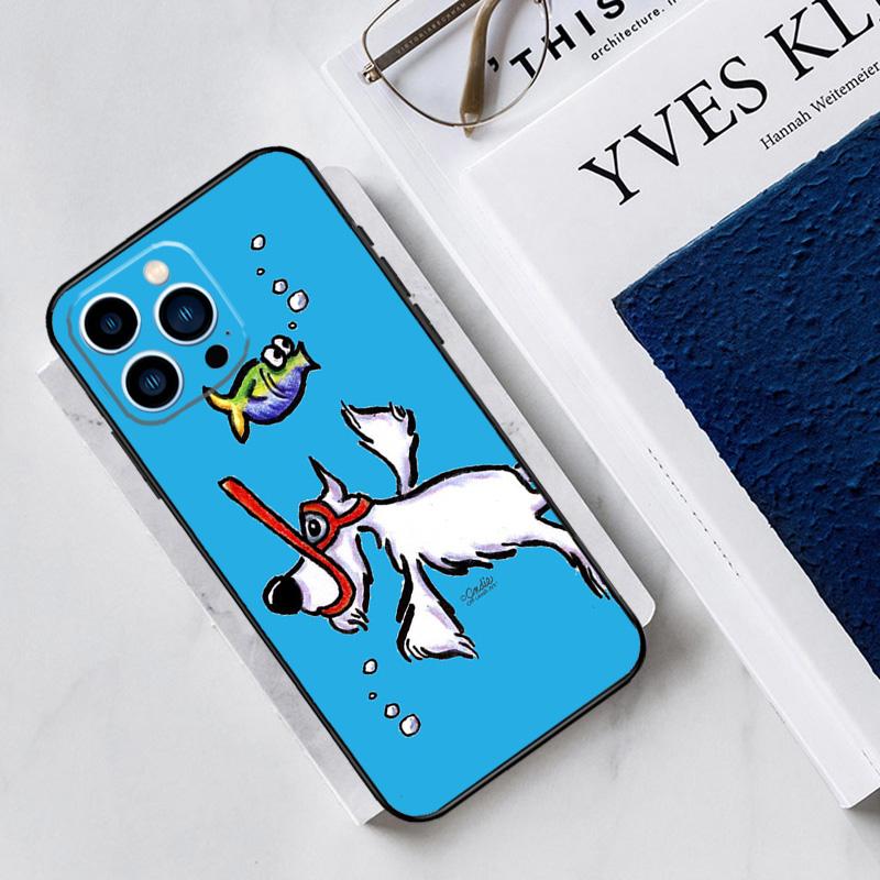 Cartoon schnauzer dog Case For iPhone 17 Air 15 14 13 12 11 16 Pro Max Mini 16 15 Plus 16e Funda Silicone Cover