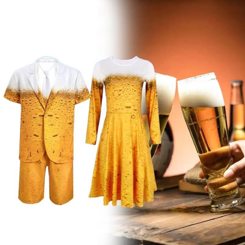 Herre Tema Øl Ytelsesdrakt Kjole Cosplay Kostyme Halloweenfest Gave