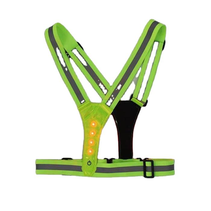 Kids Adults Engineer Worker High Visibility Vest Cycling LED Running Reflective Safety Vest