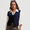 Women's Retro Sleeveless Knit Cardigan Vest - European & American Style
