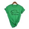 I Can T Adult Today Lovely Cat Letter Print T Shirt Women O Neck Short Sleeve